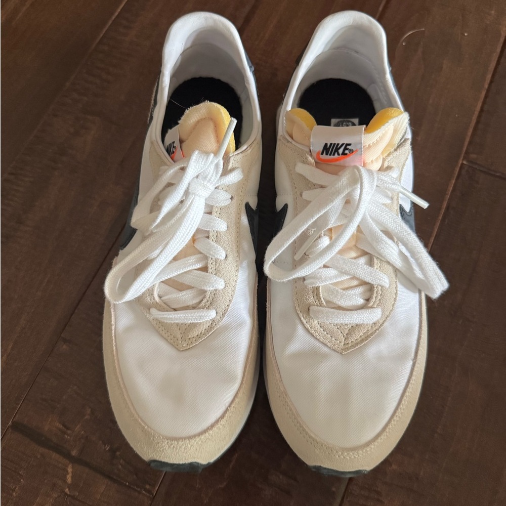 Nike White and Tan Sneakers